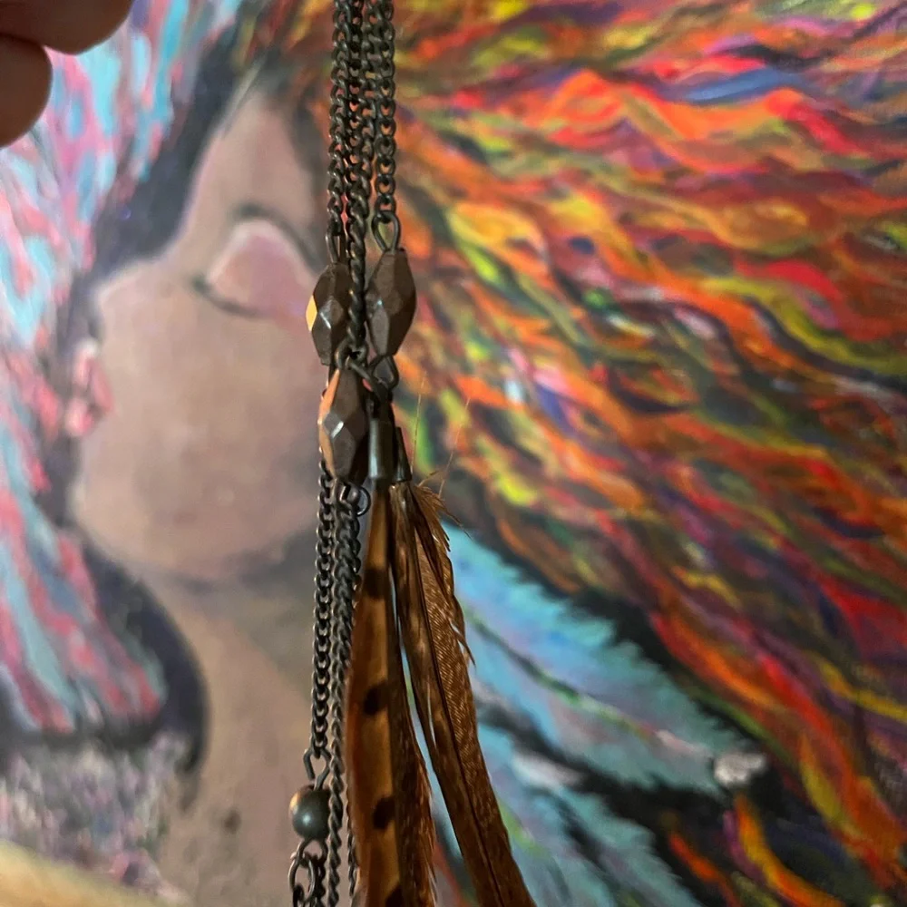Colorful Feather earrings - Picture 1 of 7